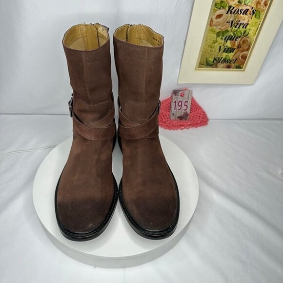 Cole Haan Marshal Chestnut Suede Boots Size 9M - Picture 2 of 14